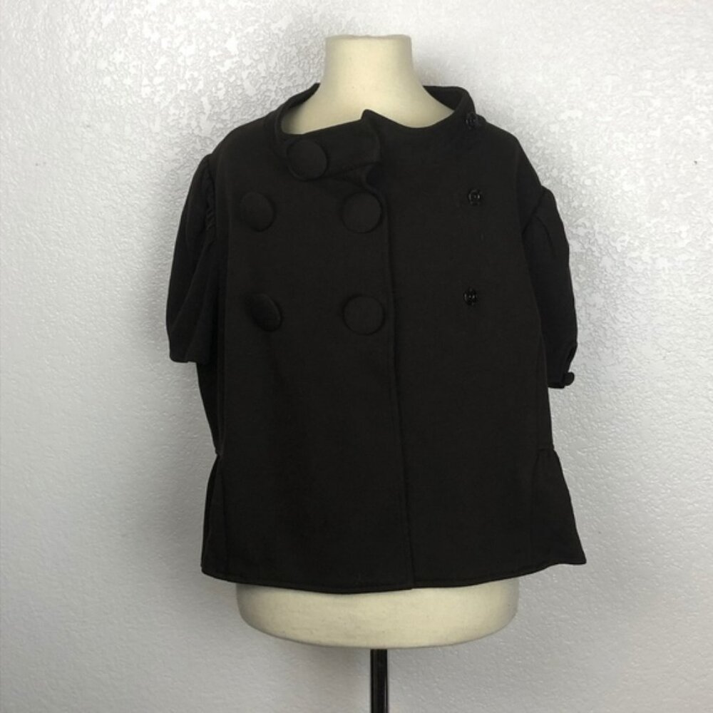 A B S Collection Brown Button Down Blouse Size 12